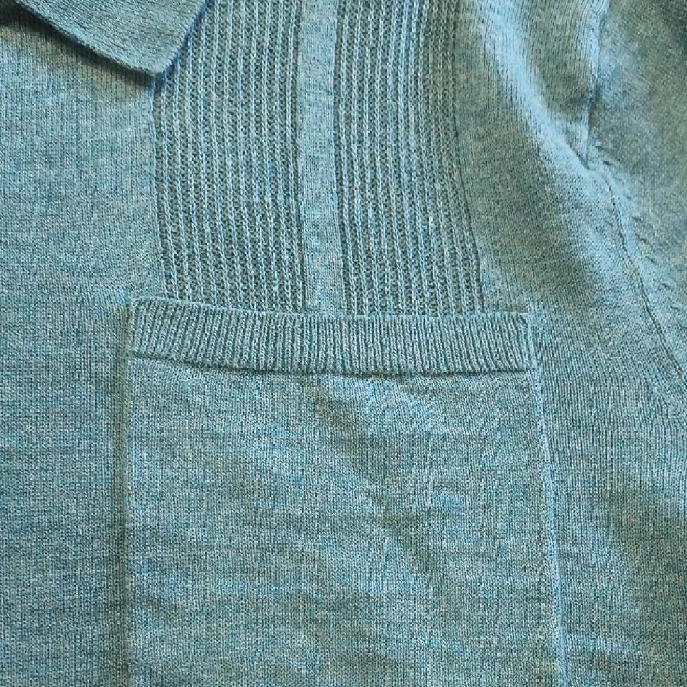 Banana Republic Linen-Cotton Ribbed Sweater Button Placket Polo